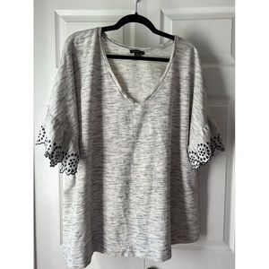 Lane Bryant Eyelet Sleeve Top